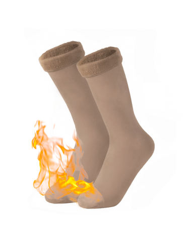 Pack 4 paires chaussettes thermiques 3 noires...