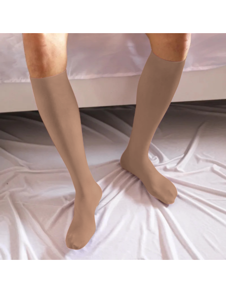 Pack 4 paires chaussettes thermiques 3 noires et 1 beige unisexe taille unique