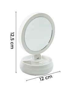 Miroir cosmétique rétroéclairé à LED double face avec... 2