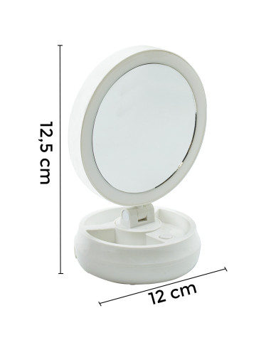 Miroir cosmétique rétroéclairé à LED double...