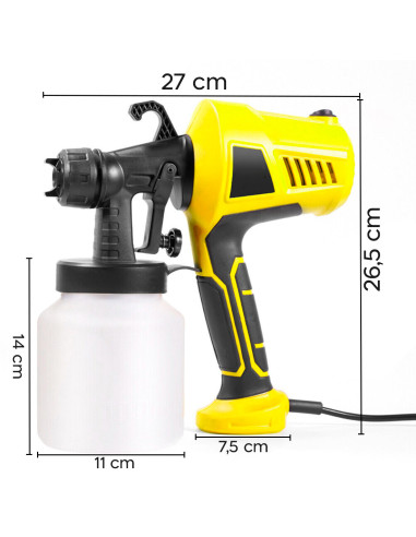 Pistolet de Pulvérisation Électrique 500W...