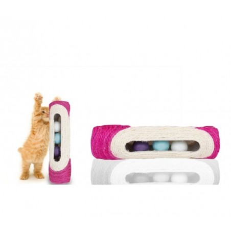 Jouet pour chat avec des boules sonores à l'intérieur (29 x 7,5 cm) -