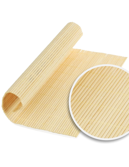 Service Sushi 2 personnes 10 pièces tapis bambou assiette ardoise baguettes bols