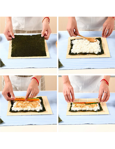 Service Sushi 2 personnes 10 pièces tapis...