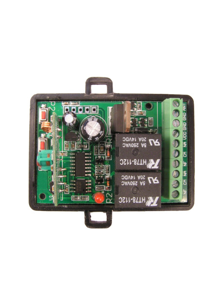 Récepteur 2 télécommandes universelles de 2 canaux 433 MHz portail automatique