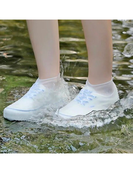 Couvre-chaussures Silicone Imperméable et Antidérapant Réutilisables et Lavables
