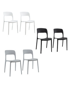 Lot 2 chaises STYLE polypropylène design moderne...