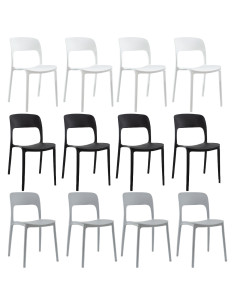 Pack 4 chaises STYLE polypropylène Design moderne...