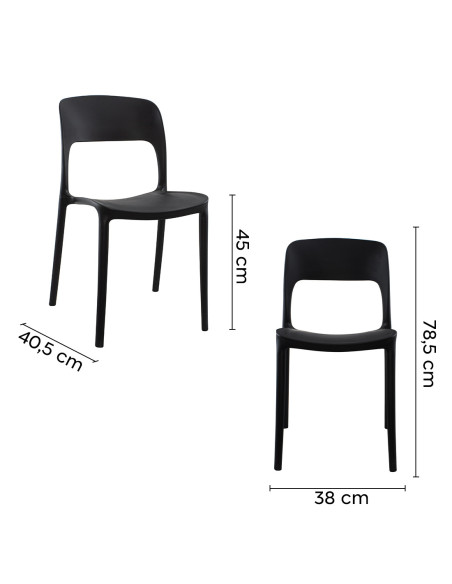 Pack 6 chaises STYLE polypropylène Design moderne empilables Home Bar Restaurant