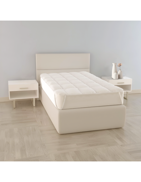 Surmatelas Housse de Matelas Lit 1 Place Demi 3cm 130x200 Microfibre Élastiques