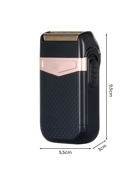 Rasoir Électrique Rechargeable USB Portable Imperméable Double Tête de Rechange