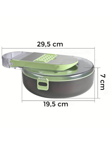Hachoir à viande Multifonction 9 en 1 Râpe, Broyeur et Coupe Accessoires Inclus Vert eau