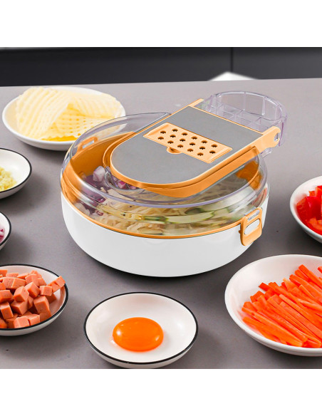 Hachoir à viande Multifonction 9 en 1 Râpe, Broyeur et Coupe Accessoires Inclus