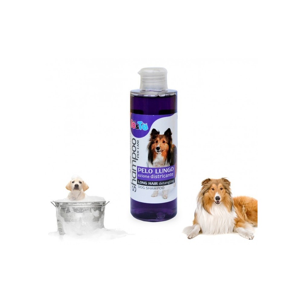 Shampooing pour chien - huile de lavande et panthénol - chien poils longs (200 ml) IO & TE