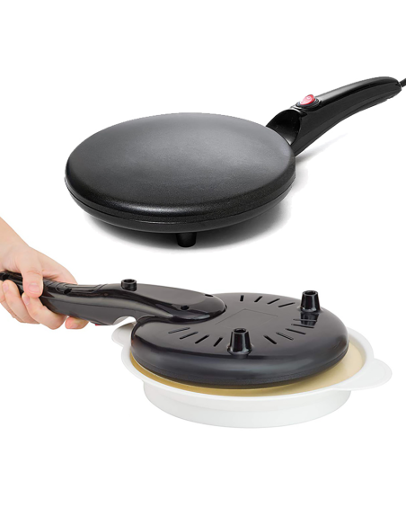 Poêle à crêpes et crêpière électrique avec revêtement antiadhésif de 600W