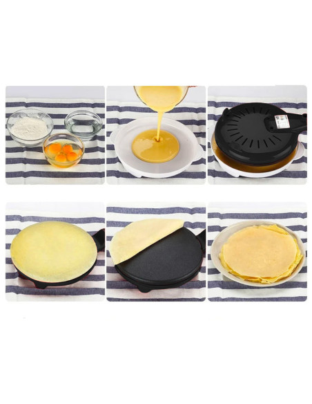 Poêle à crêpes et crêpière électrique avec revêtement antiadhésif de 600W