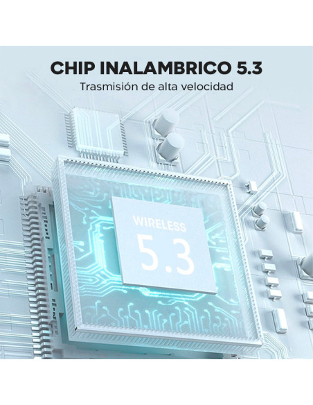 Écouteurs Bluetooth 5.3 sans fil avec son stéréo rechargeable