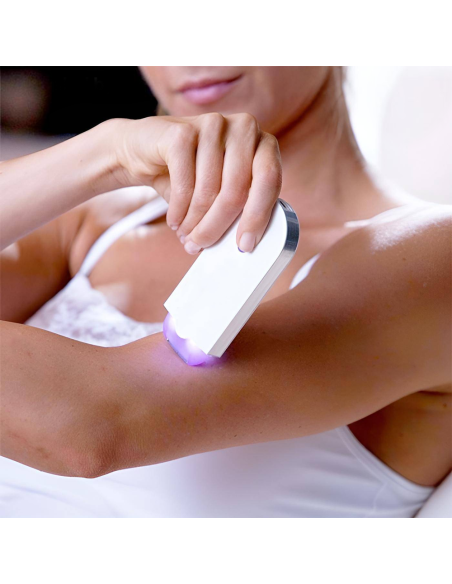 Épilation faciale corporelle portable rechargeable par USB avec lumière 2 têtes