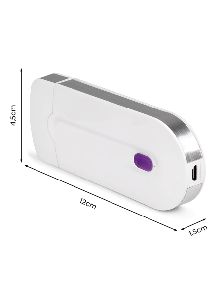Épilation faciale corporelle portable rechargeable par USB avec lumière 2 têtes