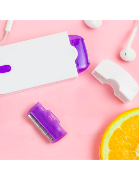 Épilation faciale corporelle portable rechargeable par USB avec lumière 2 têtes