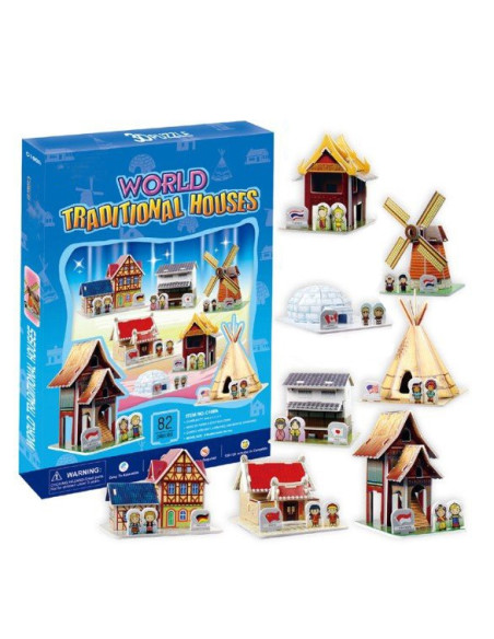 Puzzle 3D monuments du monde, mini-architectures jouets de différents modèles