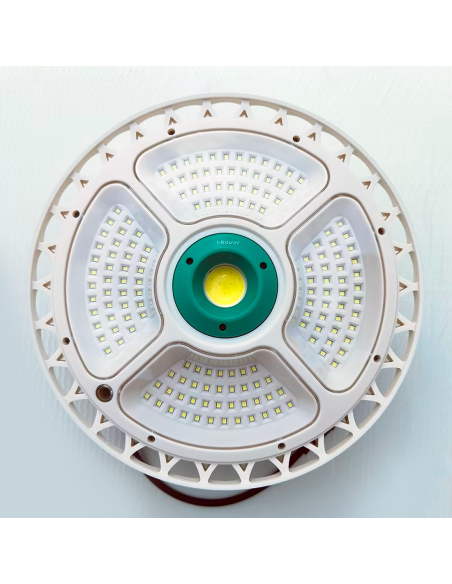 Lampe Plafoniera 156 LED 200W 6000mAh IP66 avec Panneau Solaire et Télécommande