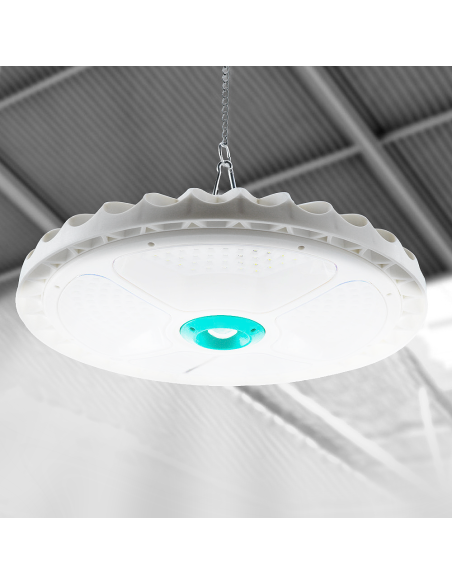 Lampe Plafoniera 236 LED 400W 9000mAh IP66 avec Panneau Solaire et Télécommande