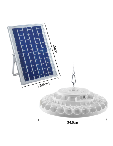 Lampe Plafoniera 236 LED 400W 9000mAh IP66 avec...