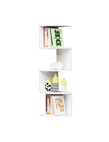 Étagère d'angle murale blanche mobile...