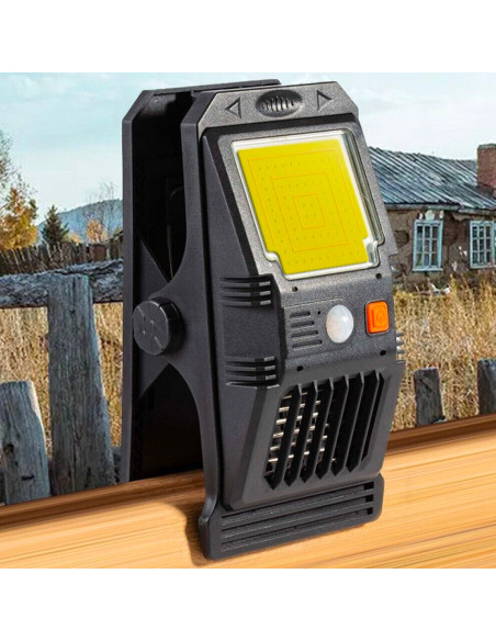 Lampe LED solaire capteur répulsif d'insectes clip lumière d'urgence polyvalent