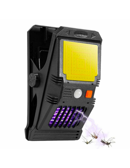 Lampe LED solaire capteur répulsif d'insectes clip lumière d'urgence polyvalent