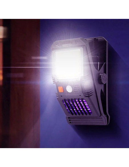 Lampe LED solaire capteur répulsif d'insectes clip lumière d'urgence polyvalent