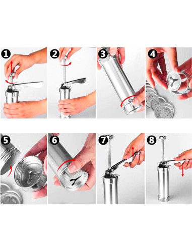 Machine à biscuits manuelle acier kit de 20...