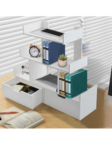 Organisateur bureau compartiments Blanc...