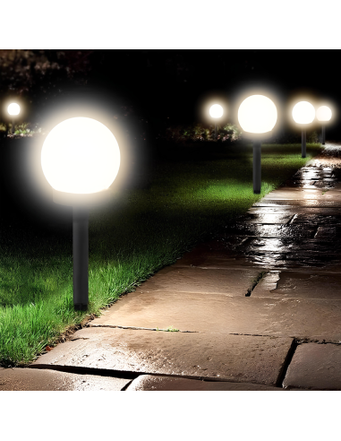 Pack 4 lampes solaires sphériques rechargeables...