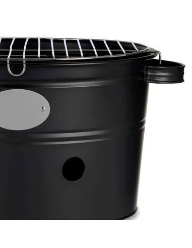 Barbecue à charbon de table rond de 35 cm avec...