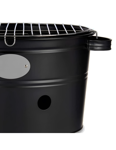 Barbecue à charbon de table rond de 35 cm avec grille portable pour le camping