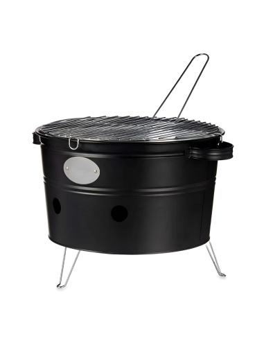 Barbecue à charbon de table rond de 35 cm avec...
