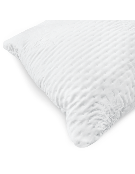 Oreiller de lit orthopédique en plume hypoallergénique matelassé anti-acariens