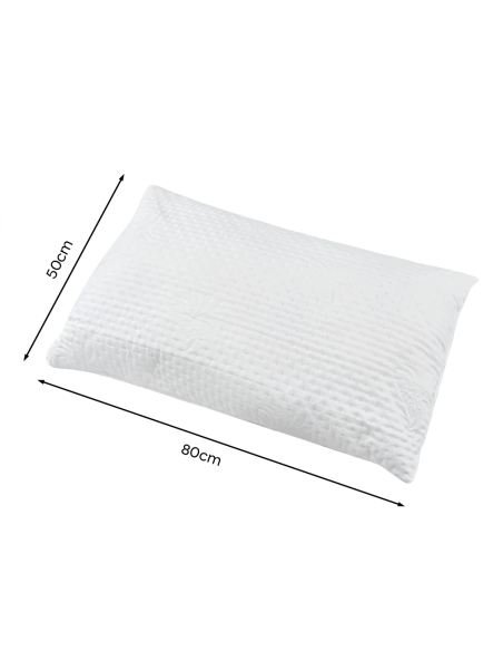 Pack 2 oreillers pour lit en coussins rembourrés de plumes hypoallergéniques