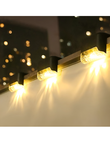 Lot de 4 lampes solaires étanches pour ampoule...