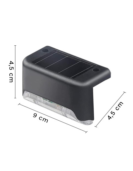 Lampe solaire rechargeable 8 pièces IP66 lumière chaude extérieur