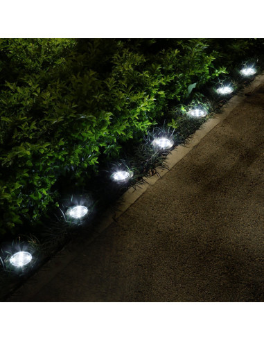 4 pz Projecteur d'Escalier Solaire 8 LED...