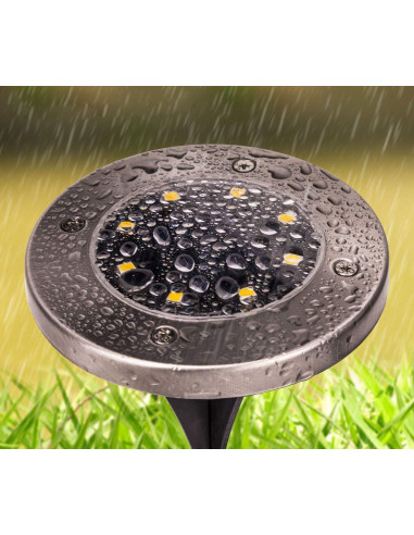 4 pz Projecteur d'Escalier Solaire 8 LED...