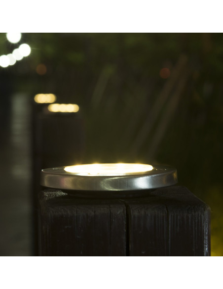 4 pz Projecteur d'Escalier Solaire 8 LED Lumière Froide Imperméable Extérieur