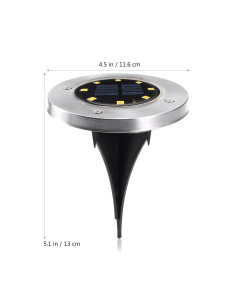 8 pz Projecteur d'Escalier Solaire 8 LED Lumière Froide... 2