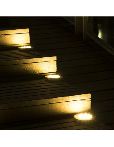 2 pz Projecteur Escalier Solaire avec 8 LED...