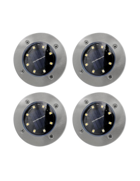 2 pz Projecteur Escalier Solaire avec 8 LED Lumière Froide Imperméable Extérieur