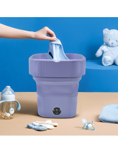 Mini Lave-linge Portable Pliable avec Essorage...