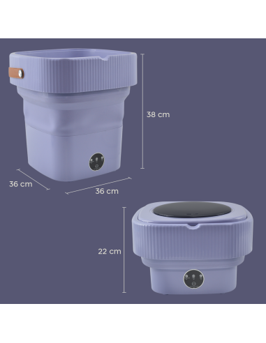 Mini Lave-linge Portable Pliable avec Essorage...